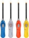 4 Pack Candle Lighters Multipurpose Extended Long Gas Lighter Wand Refillable for Kitchen Fireplace Pilot Light DIY BBQ Grill Stove
