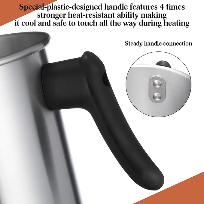 Ziliny 4 Pcs Candle Making Pouring Pot Wax Pouring Pitcher with Dripless Spout and Heat Resisting Handle Aluminum Wax Melter for Christmas DIY Candle Making Kits Gift(3 L)