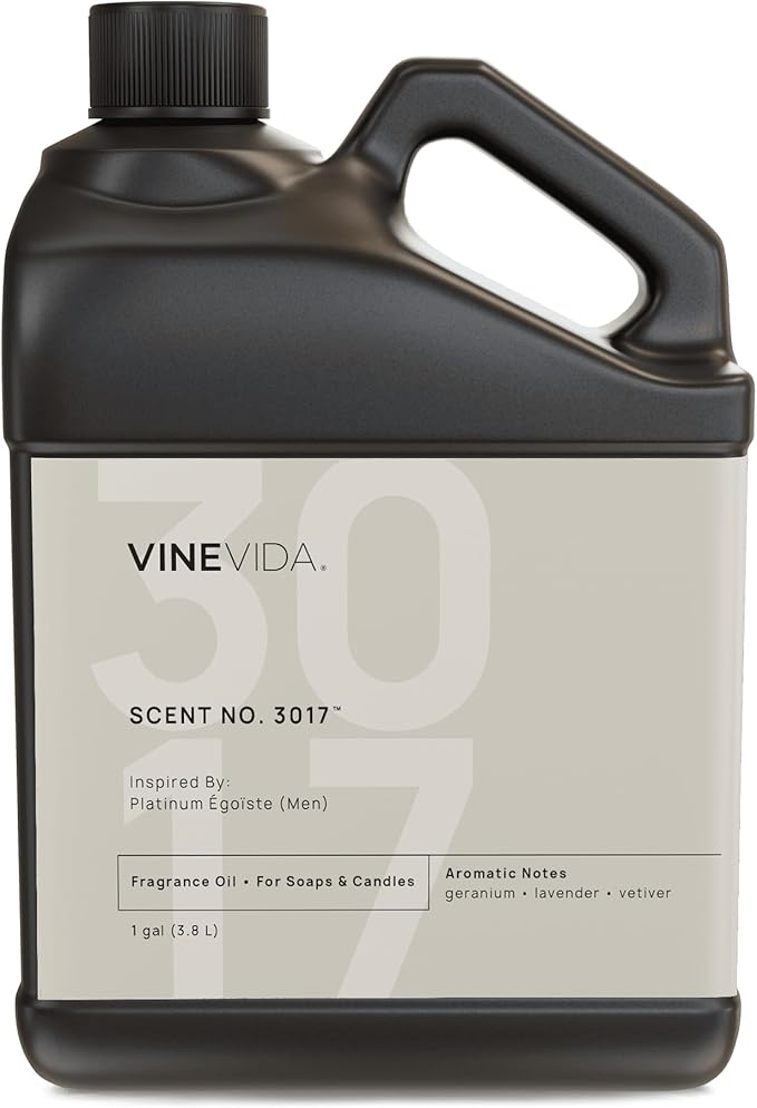 VINEVIDA Scent NO. 3017 Fragrance Oil - 1 Gallon (8lbs) - Inspired by: Platinum Égoïste (Men); Candle Fragrance Oil for Soy Candles - Soap Making Scents