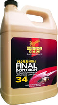 Meguiar's M34 Mirror Glaze Final Inspection, Mirror Glaze for Cars Quickly and Gently Removes Prints, Dust, and Smudges Leaving a Showroom Quality Shine, Safe as a Clay Bar Lubricant, 1 Gal