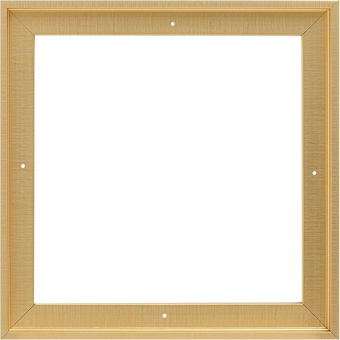 Pixy Canvas Floater Frame 16x16 for 3/4 (0.75) inch Deep Canvas Paintings/Canvas Prints/Wood Canvas Panels/Wall Art/Wall Decor/Home Decor/Artwork (Brass Gold, 16 x 16 inch, Square)