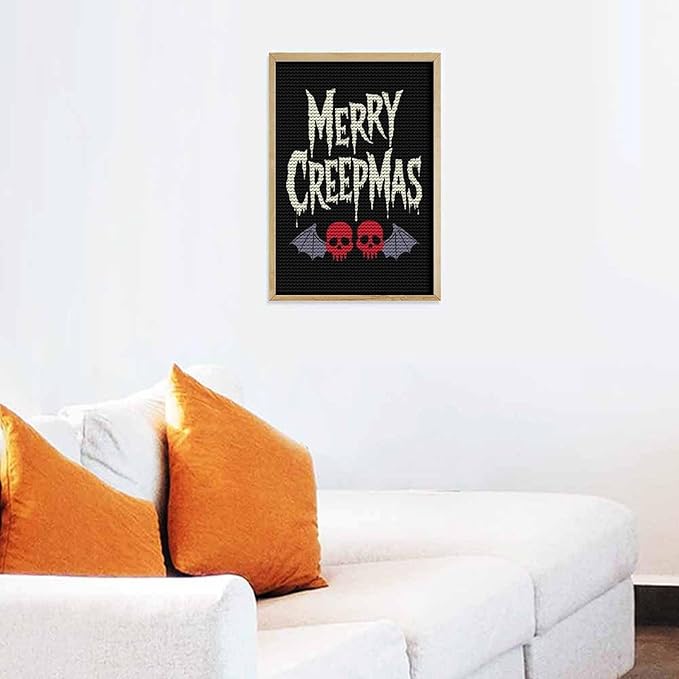 AIVKIEJK Diamond Painting Kits for Adults - Halloween & Christmas Gothic Ghost Christmas Painting DIY 5D Full Drill Diamond Dots Paintings with Diamonds Gem Art and Crafts Home Decor 8"x12"