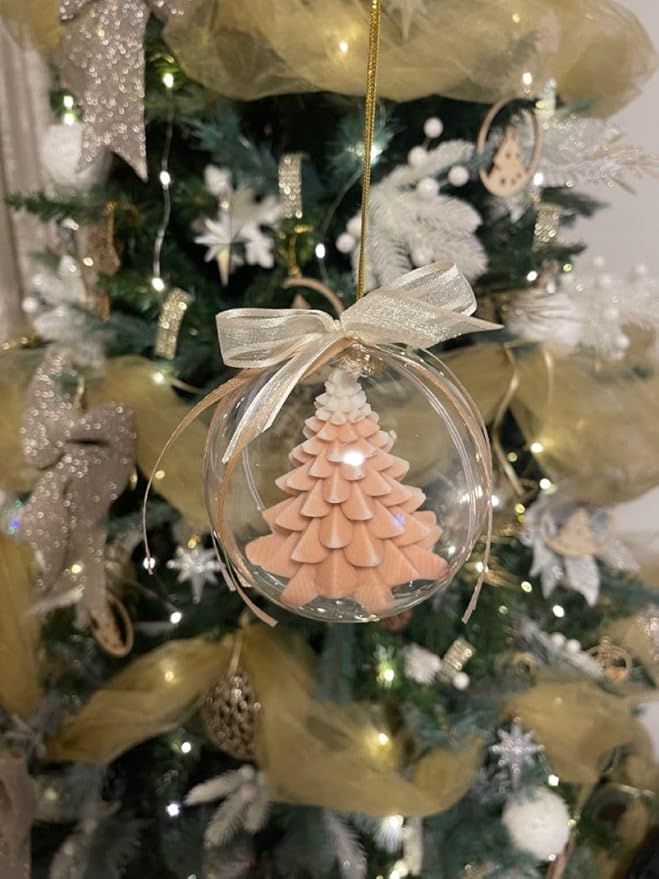 4PCS Christmas Tree Silicone Mold, 3D Candle Molds for Candle Making, Tree Shaped Silicone Epoxy Resin Mold for DIY Wax Candle Soap Art Craft Cake Chocolate Home Decor