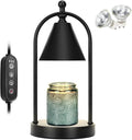 Soilsiu Candle Warmer Lamp with Timer, Electric Black Candle Warming Light for Bedroom, Dimmable Wax Melts Warmer for Home Decor Beside Lamp Gifts for Women (2 Bulbs Included)