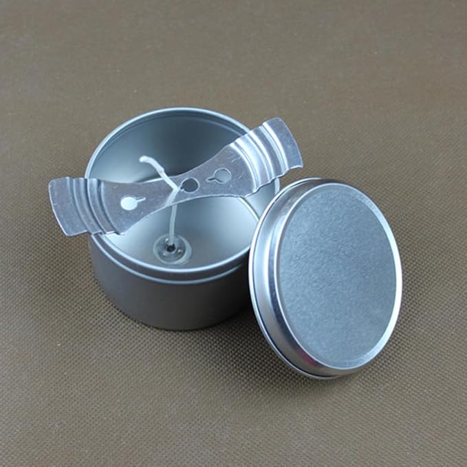 IWOWHERO 4 Pcs DIY Handmade Candle Making Tin Box Set for Scented Candles Travel-Size Iron Containers Lids for Home Practice and Wedding Favors