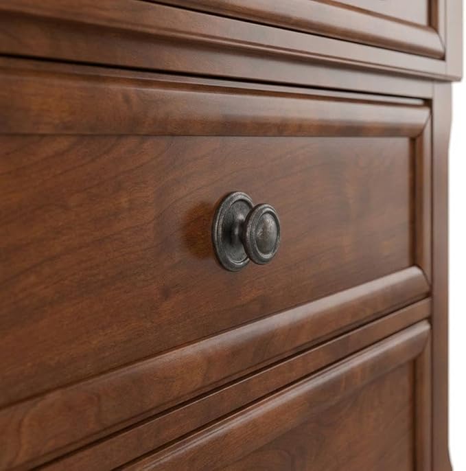 Furnifact Cherry Nightstand with Smooth Finish, Sturdy Construction, Spacious Storage Drawer, Elegant Design, Ideal for Bedroom Organization and Decor