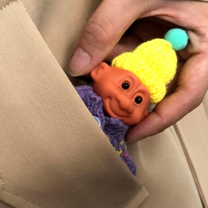 2 Pack Cute Troll Dolls Lighter Case Silicone Funny Mini Dolls Lighter Sleeve with Sweater &Hat for 3.2in Regular Lighter (Lighter not Included) (Purple & Pink)