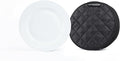 Covermates Keepsakes Quilted Dish Dividers – Set of Padded Plate Protectors for China & Dinnerware Storage, Scratch Protection, Machine Washable, Black