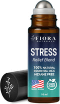 Stress Relief Essential Oil Roll On – Calming Essential Oils Blend for Relaxation & Wellness Rituals - Aromatherapy Roller, Destress Gifts for Women & Men by Fiora Naturals