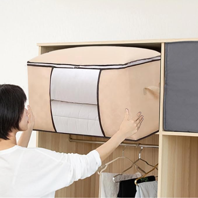 Heavy Duty Moving Bags, Moving Boxes with Reinforced Handles ＆ Premium Double Zippers, 2024 New Storage Tote for Space Saving, Packing ＆ Moving Storage