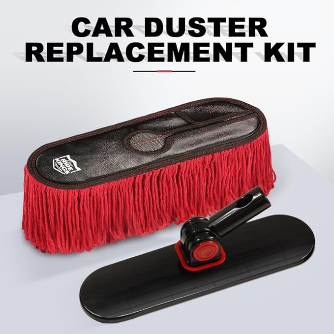 Specifically Car Dust Collectors,Wax Cotton Hair Car Duster Replacement Kit,Scratch Free，Feather Duster for Truck,SUV,RV and Motorcycle|2-Pack Mops