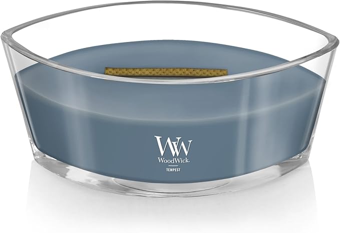 WoodWick Tempest Gifts for Women and Men, 16 oz Ellipse Candle with Crackling Wick