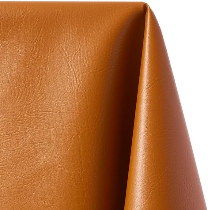 Ottertex Marine Vinyl Fabric Polyester Backing Waterproof Abrasion UV Resistant Heavy Duty Outdoor Marine PVC for Sewing & Upholstery - Caramel (1 Yard)