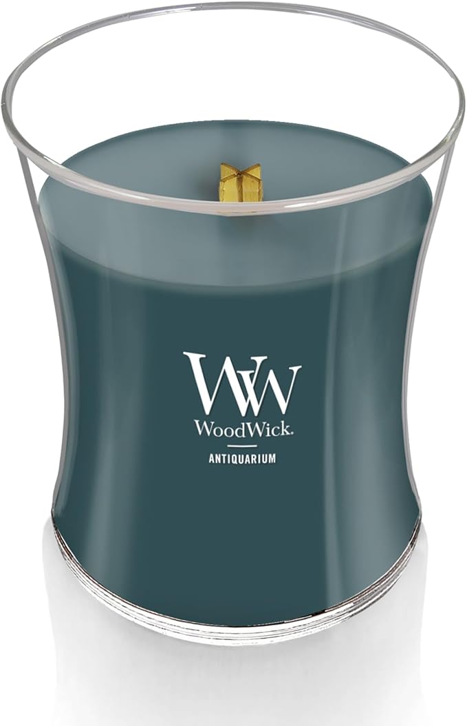 WoodWick Antiquarium Scented Medium Hourglass Candle, Crackles as it Burns, Great for Gifting, 9.7oz