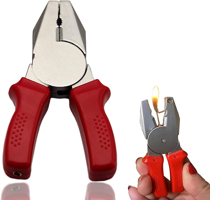 Creative Novel Lighter, Windproof Butane Torch, Refillable Butane Soft Flame Lighter, Barbecues, Candles, and Kitchens (No Gas) - Red