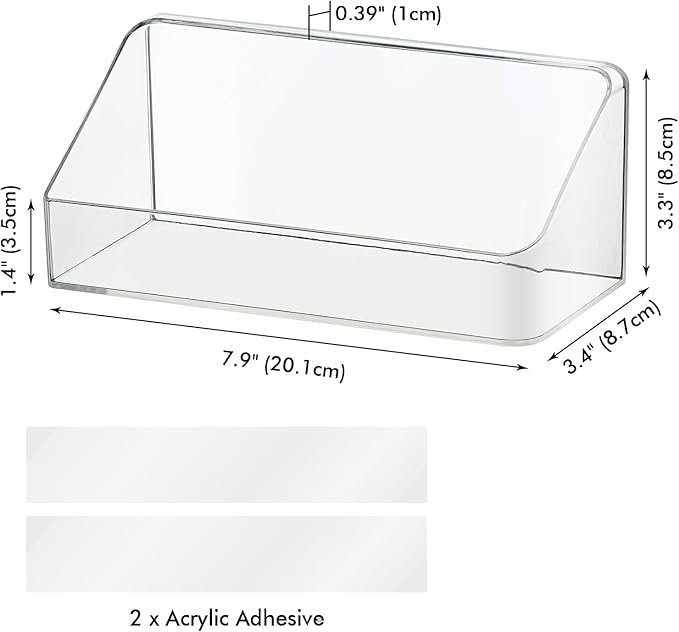 Poeland Wall Mounted Storage Organizer Set of 2