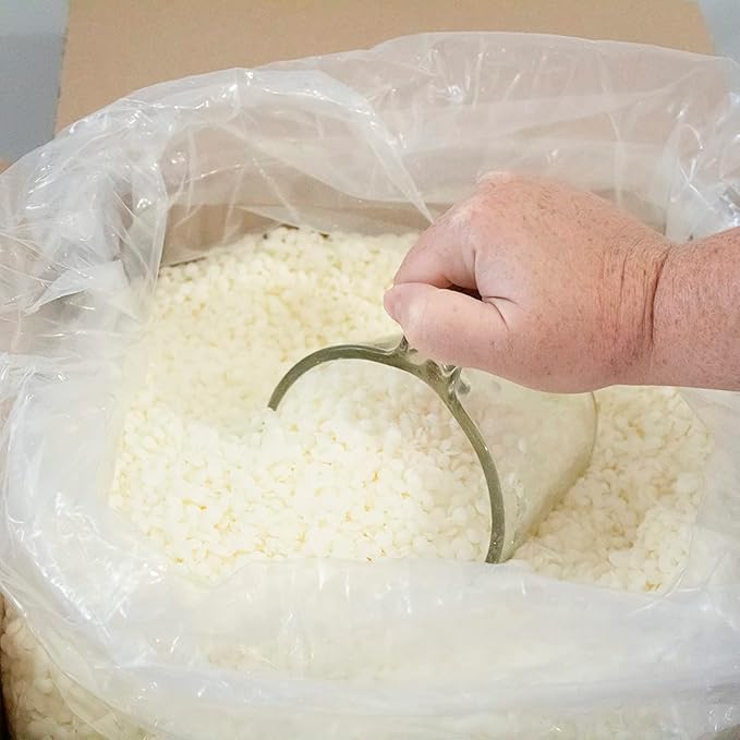American Soy Organics 100% Midwest Soy Wax Beads for Candle Making - Natural Candle Making Supplies - Paraffin-Free, Beeswax-Free Candle Wax for Container Candles, Tealights and Wax Melts, 25 lbs
