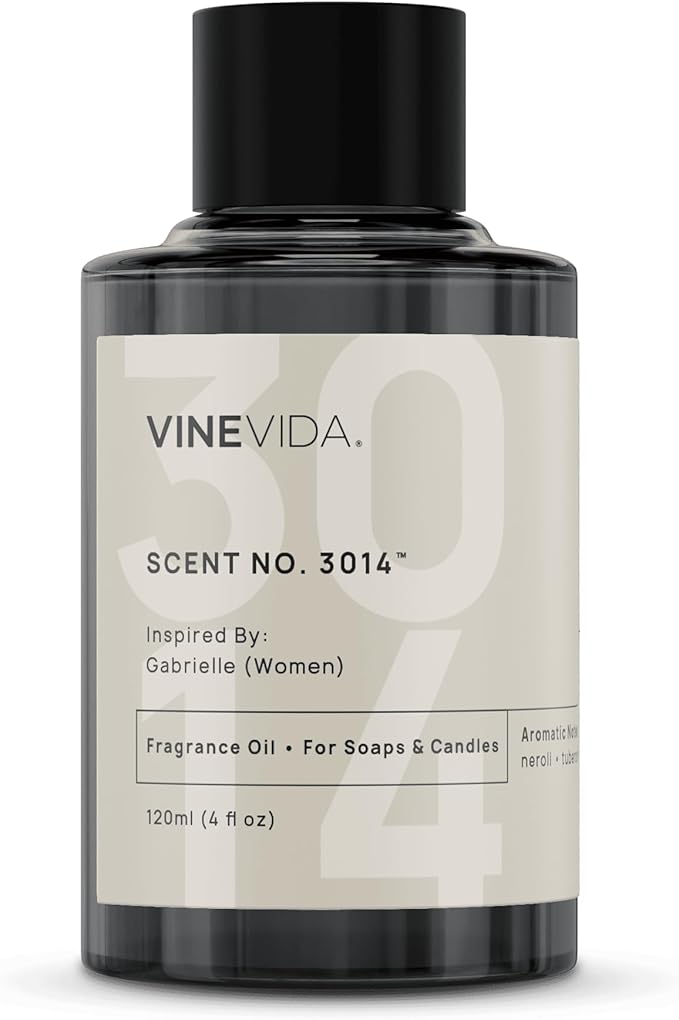 VINEVIDA Scent NO. 3014 Fragrance Oil - 120mL (4oz) - Inspired by: Gabrielle (Women); Candle Fragrance Oil for Soy Candles - Soap Making Scents