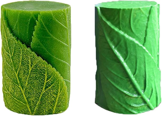 Tree Leaf Candle Mold Silicone Clay Soap Mould for Making Soy Wax Beeswax Candles Handmade Art Craft Fondant Cake Decor