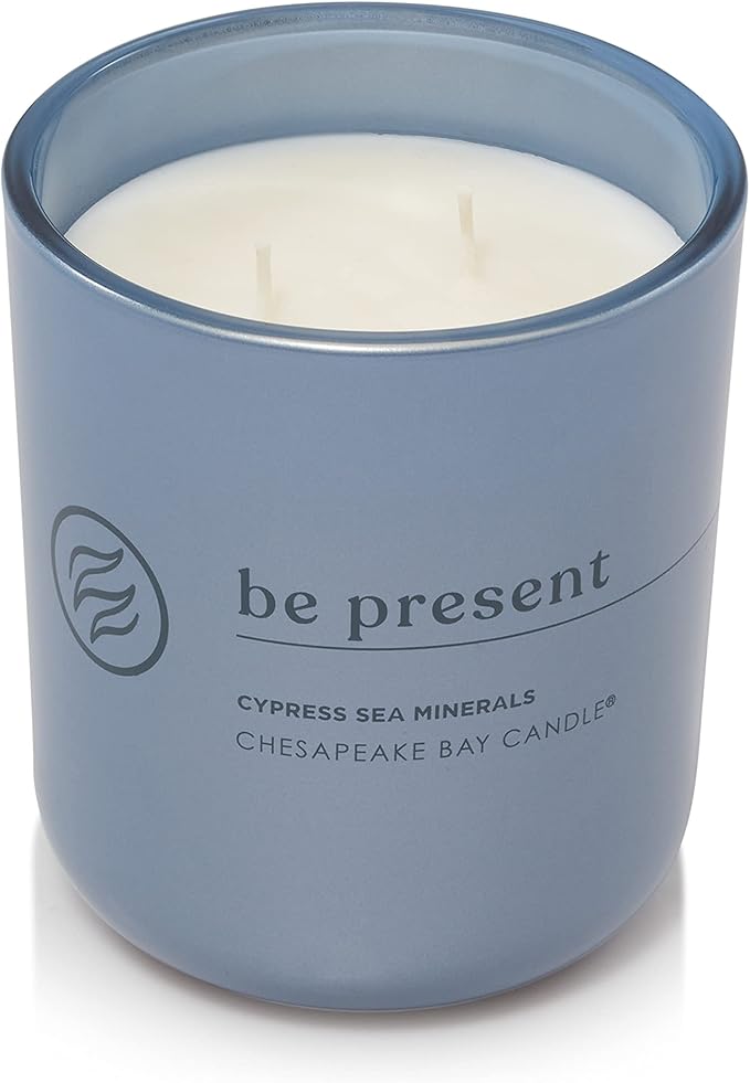 Chesapeake Bay Candle Intentions Collection Candle Be Present: Live in the moment (Cypress Sea Minerals) 13 oz Home Décor
