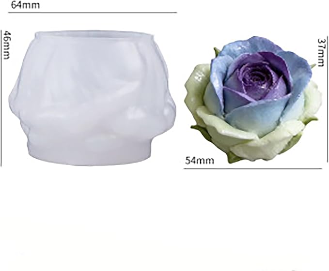 Tulip Bud Flower Petal Mold - Cylinder Molds Silicone Wave Spiral Candle Mold - Silicone Resin Casting Molds for Candle & Resin & Soap Craft Supplies