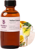 Bramble Berry Italian Limoncello Fragrance Oil 2 oz | Bright Citrus Scent with Bergamot, Lime & Lemon for Soap Making, Candles, Bath Bombs & Perfume | Skin Safe, Vegan, Paraben & Phthalate Free