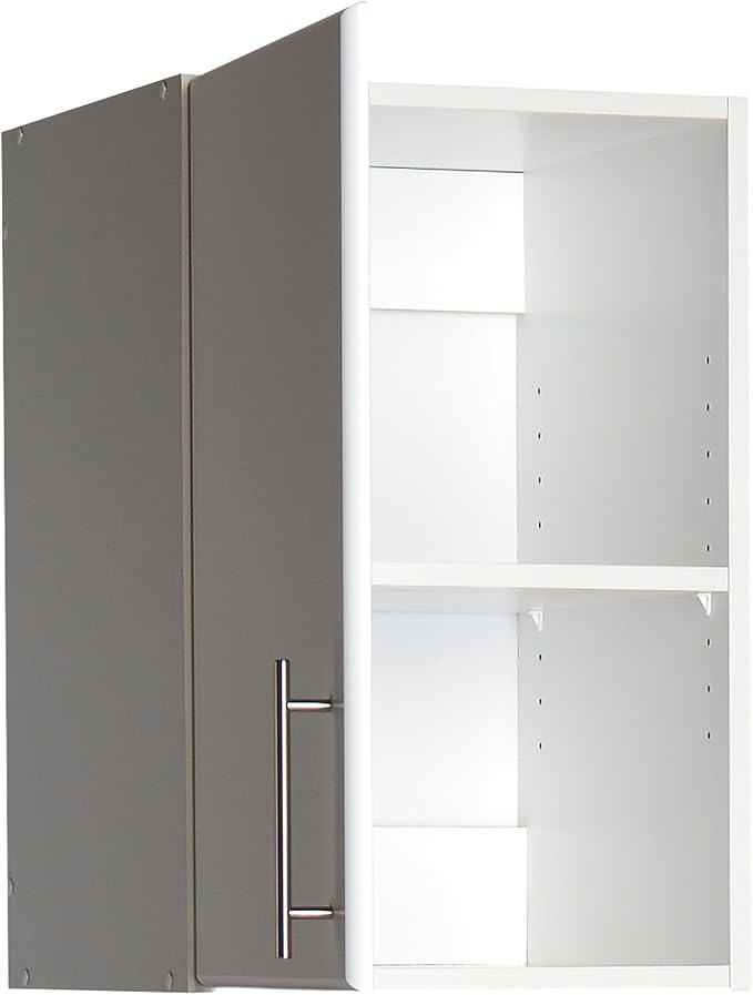 Prepac Elite 16" Wall Cabinet, White Storage Cabinet with 1 Adjustable Shelves, Storage for Pantry, Kitchen and Bathroom 16" D x 16" W x 24" H, WEW-1624