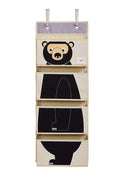 3 Sprouts Over The Door Baby Organizer - Essential Newborn Nursery Storage, Toy Organizer for Room and Closet - Bedroom Storage - Hooks Included, Bear