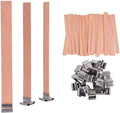 PXBBZDQ 200 PCS Wood Wicks for Candles Making 0.5" X 5.9" Crackling Wooden Candle Wick for Soy Candle Making,Long Woodwick 100 Sets