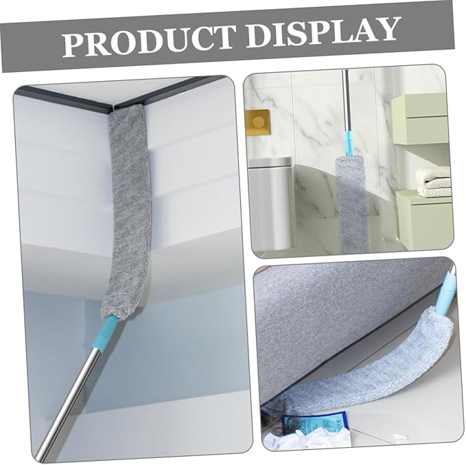 1set Spiderweb Cleaning Duster Bendable Multi-Functional Dusting Tool for Home Ceiling Fans and Hard Reach Corners Includes Handle and Washable Cloth