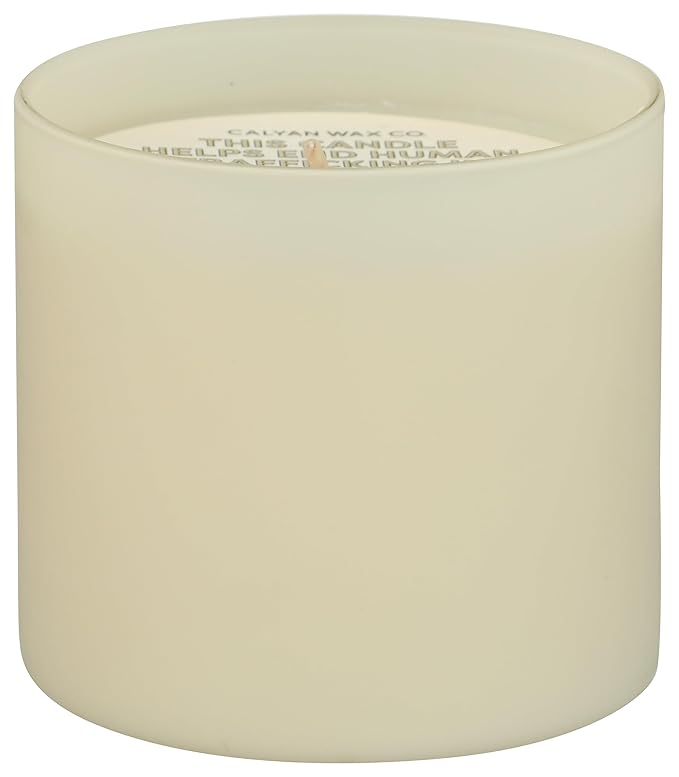 CALYAN WAX CO. Ivory Aspen Fog Glass Tumbler Candle, 5.3 OZ