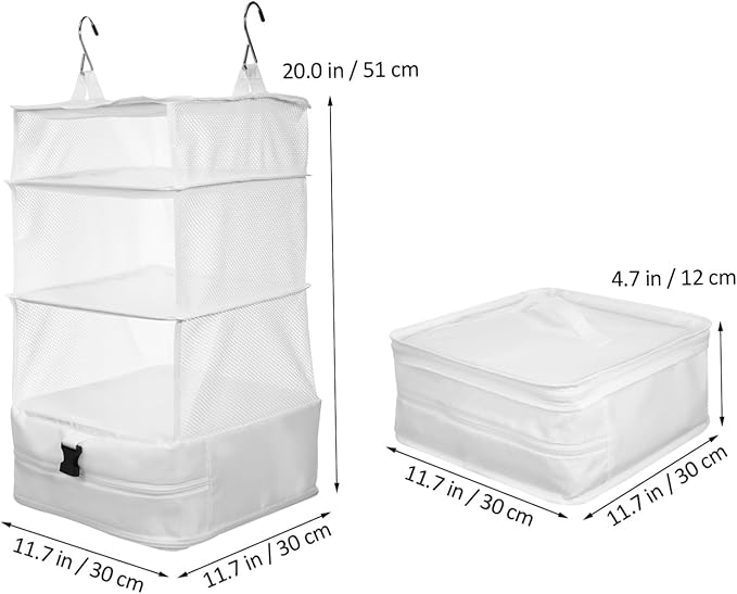 COLLBATH Hanging Packing Cube Durable Travel Organizer with Ample Storage Space Saving Design for Clothes Accessories for Suitcase Closet Storage