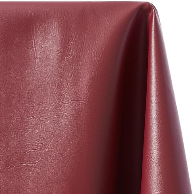 Ottertex Vinyl Fabric Faux Leather Pleather Upholstery 54" Wide by The Yard (10 Yard, Wine)