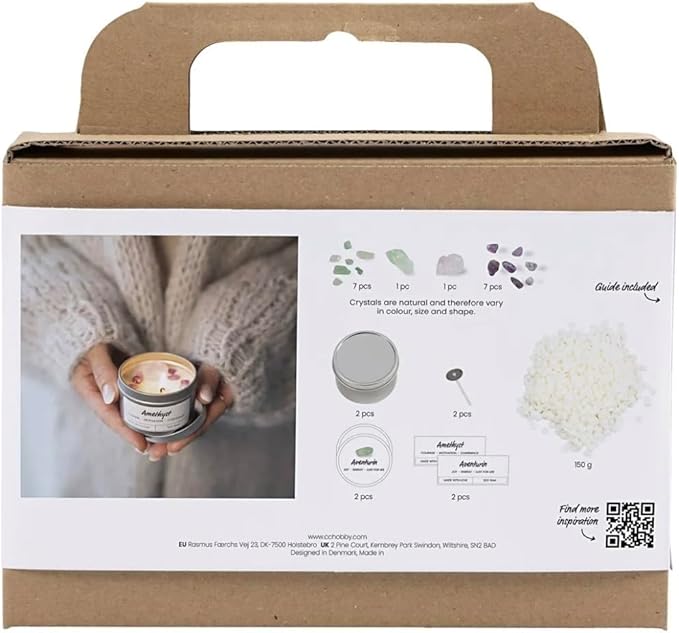 Creative Mini Craft Kit Candle Making, Cream, Off White, Soy Candles, 1 Pack