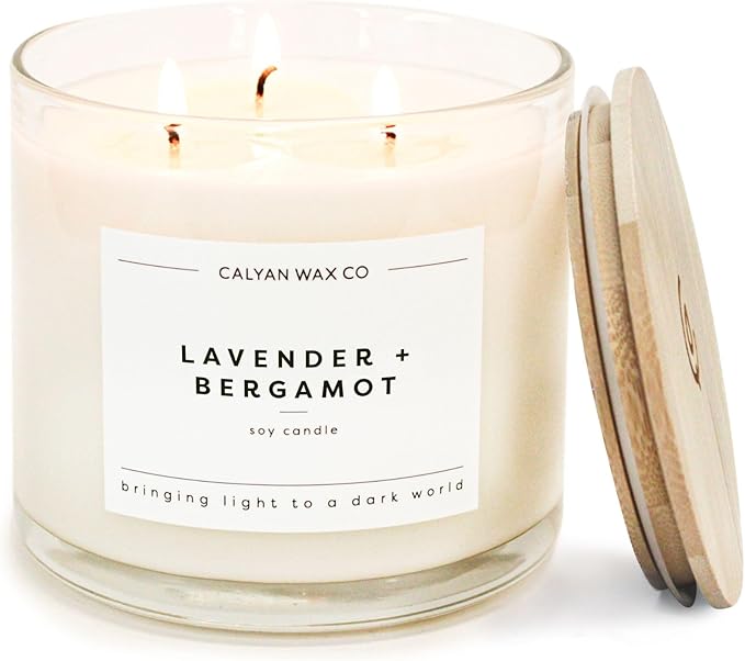 Lavender & Bergamot 3 Wick Scented Candle