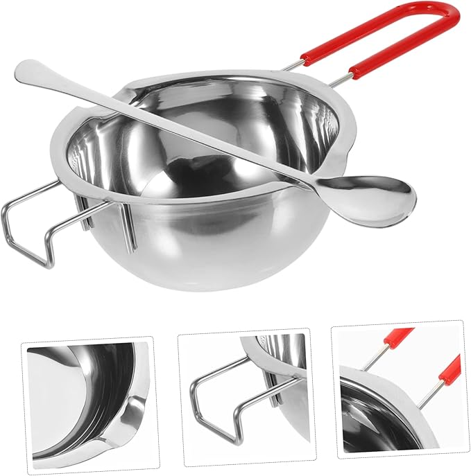 FONDOTIN 1set Candle Making Supplies Wax Melting Pot Set Long Handle Scented Wax DIY Candle Craft Tool Kit