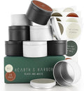 Hearth & Harbor Tin Candle Jars for Making Candles - DIY Candle Containers with Lids - Metal Candle Jars - Bulk Tins Storage for Candle - (24 Pieces) - (8 Ounces) - Solid Black and White