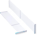 YouCopia ReStickable™ Drawer Dividers, Extra-Long, Adjustable Kitchen Organizers for Utensil and Tool Storage, Expands 13" to 24", Deep Height, 2-Pack, Speckled White