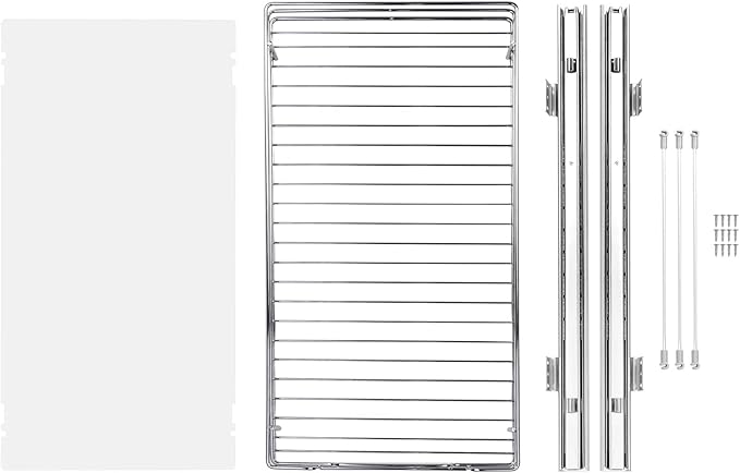 VEVOR 12.5"Wx16.5"Dx3.5"H Pull Out Cabinet Organizer, Heavy Duty Slide Out Pantry Shelves, Chrome-Plated Steel Roll Out Drawers Storage, for Home, Under Sink, 14"Wx17.5"Dx7"H Install Size for Cabinet