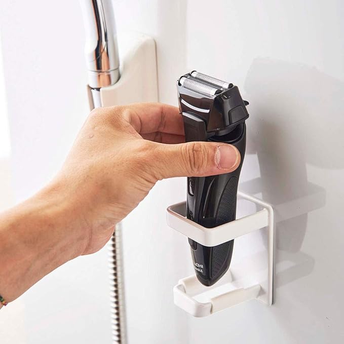 山崎実業(Yamazaki) BT-TW AJ WH Electric Shaver Holder, 約W6XD6XH8cm, wht