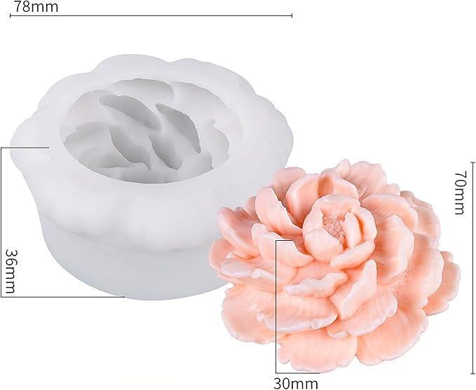 Tulip Flower Petal Mold - Cylinder Molds Silicone Wave Spiral Candle Mold - Silicone Resin Casting Molds for Candle & Resin & Soap Craft Supplies