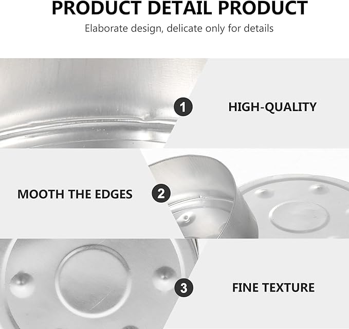 EXCEART Aluminum Candle Cup Case 1.37 Inch Tea Light Holder Lightweight Metal Shell for DIY Scented Candle Making Craft Storage and Candy Container