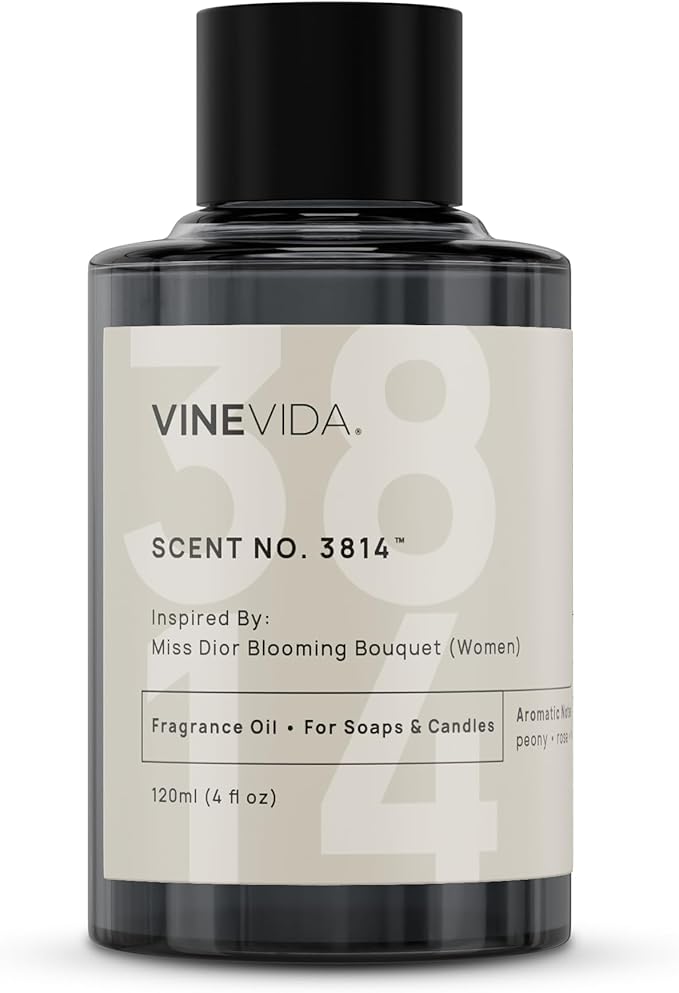VINEVIDA [4 Oz] Scent No. 3814 Inspired by Miss Blooming Bouquet (Women); Fragrance Oil for Candle Making and Soap Making - Premium Candle Scents for Soy Candles