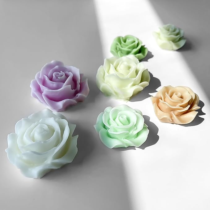 2 Pack Blooming Flower Molds Flower Resin Mold - Resin Casting Silicone Molds for Home Decor & Candle Making Wave Spiral Mold