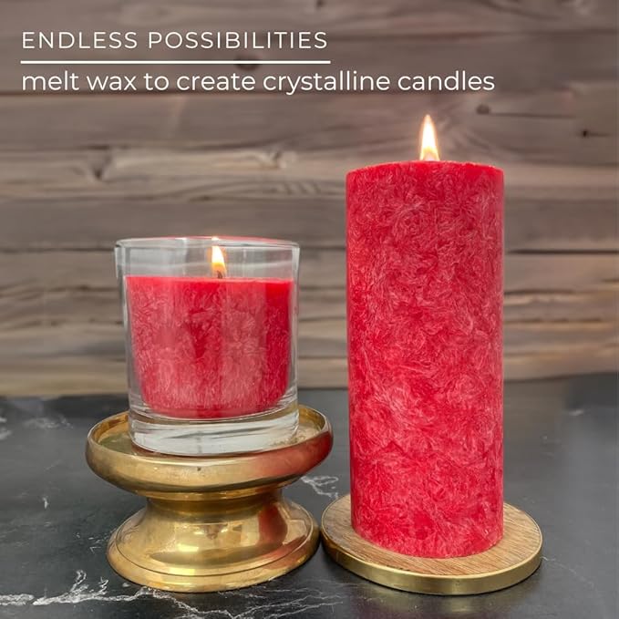 Direct Candle Supply 1lb White Unscented Sand Candles with Wicks, Pearled Candle, Powder Candle Wax, Refillable Pearl Candles with 10 Wicks for Candlemaking