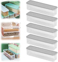 Storage & Crisper Boxes, 2025 New Durable Food Storage Containers, Stackable Refrigerator Organizer for Kitchen, Airtight Food Box with Lids, Fresh-Keeping Container Suitable (Grey, 5pcs)
