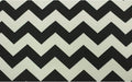 Mybecca Canvas Oxford Fabric Marine Waterproof Outdoor Awning 600 Denier Chevron Pattern Black/White (Cut Separate by Yard for Prime Orders-1 Yard) (60"x36")