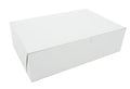 SCT 0981 Premium Clay Coated Kraft Paperboard White Non-Window Lock Corner Bakery Box, 11-in. L x 7-1/4-in. W x 3-in. H (Case of 250)