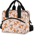 CBBYY Corgis Paw Lunch Bags for Women Men, Reusable Insulated Lunch Box, Adjustable Shoulder Straps Tote Lunch Bag for Work Picnic School