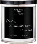 Chloefu LAN Dad's Last Nerve Candle Gifts from Daughter Son, Gift for Dad Who Wants Nothing, Birthday Fathers Day for Stepdad Adoptive Father, Amber Scented Candle, Large Candles, 14 oz